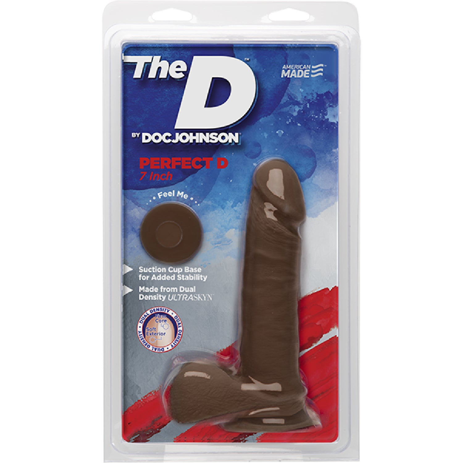 The D Ultraskyn Perfect D 7" with Suction Cup (Chocolate) Default Title - Club X
