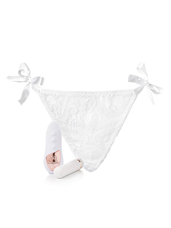 Nu Sensuelle Remote Controlled Pleasure Vibrating Panty White - Club X