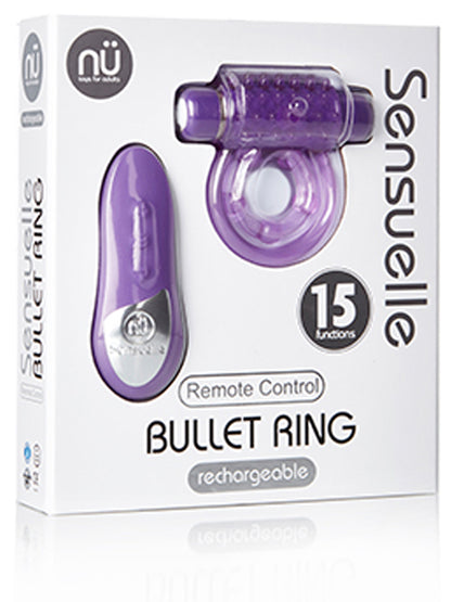 Nu Sensuelle Remote Control Bullet Ring Purple - Club X