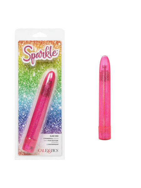 Sparkle Slim Vibe Massager Vibrator Pink - Club X