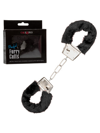 Playful Furry Cuffs Black  - Club X