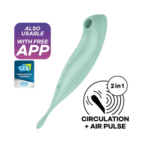 Satisfyer Twirling Pro+ App Control  Vibrator - Dark Red  - Club X