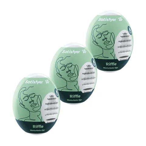 Satisfyer Masturbator Eggs 3-Pack - Riffle Riffle - Club X