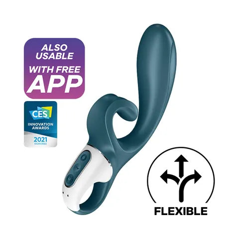 Satisfyer Hug Me Rabbit Vibe App Control Turquoise - Club X