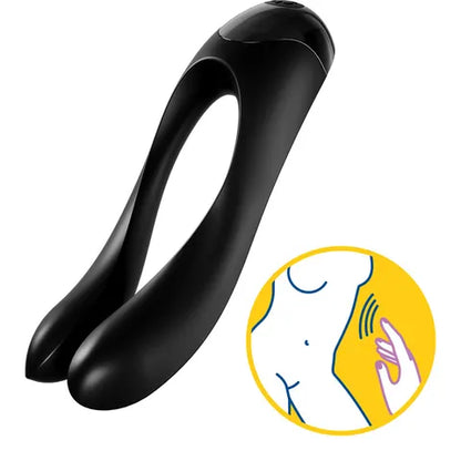 Satisfyer Candy Cane Vibrator Stimulator Black - Club X