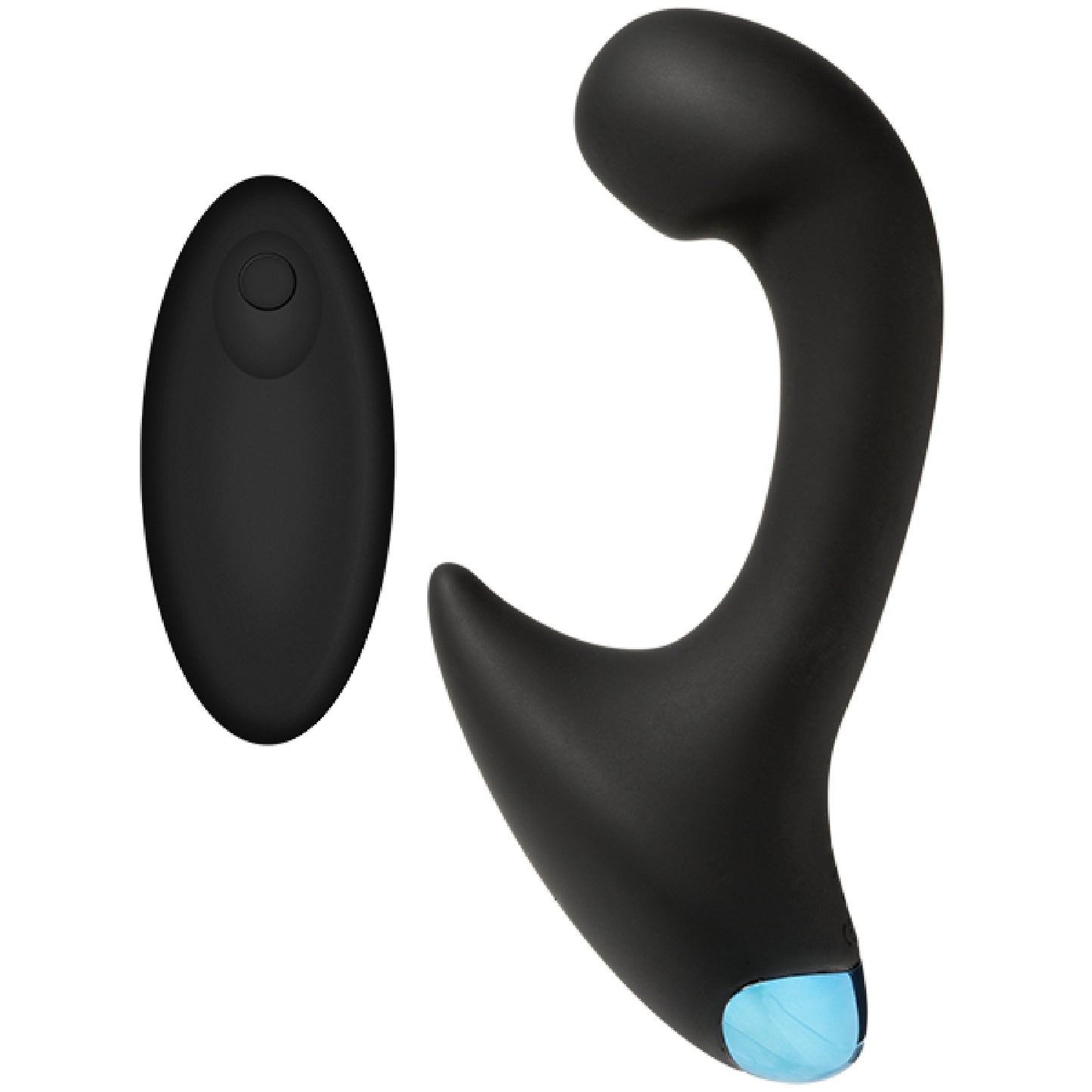 Vibrating P-Curve With Wireless Remote (Black)  - Club X