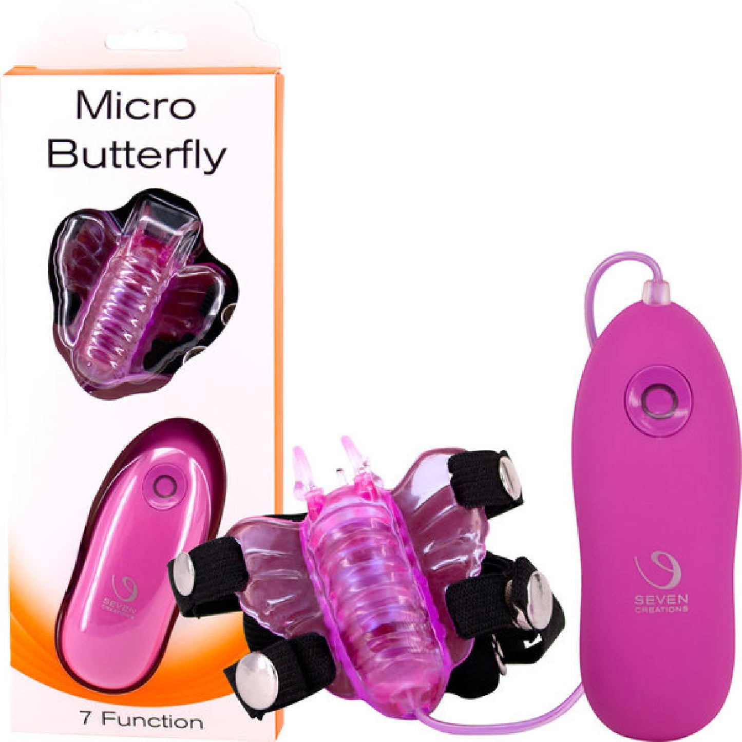 Micro Butterfly 7 Function Vibrator (Purple)  - Club X
