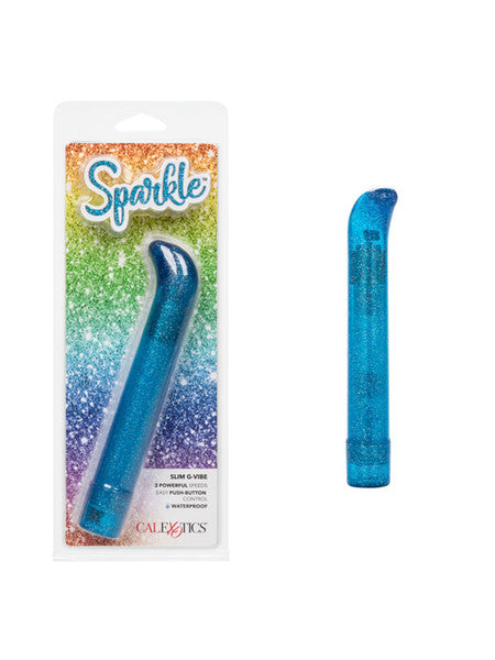 Sparkle Slim G-Vibe Massager Vibrator Blue - Club X