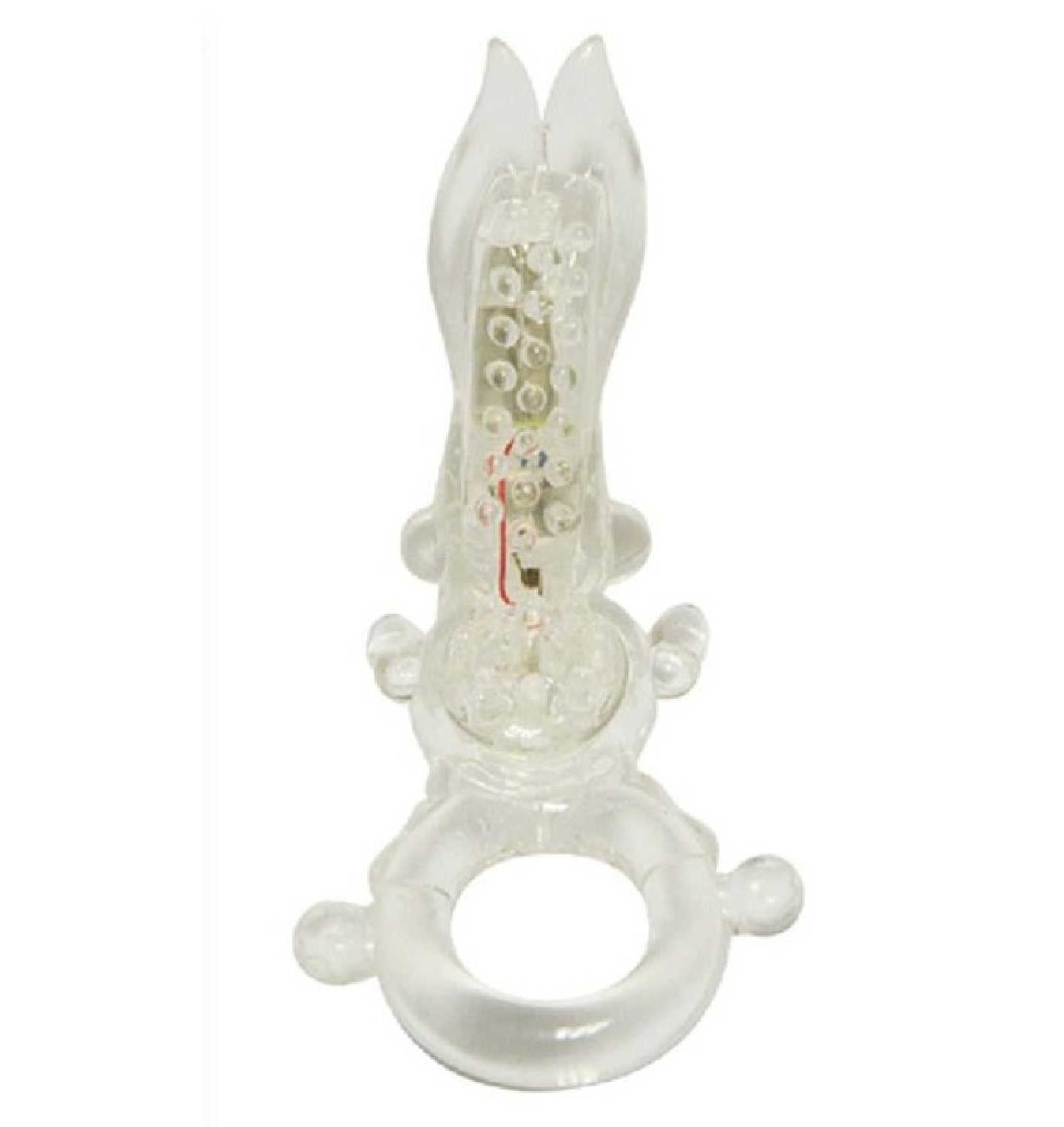 Funny Bunny Vibe Cock Ring (Clear)  - Club X