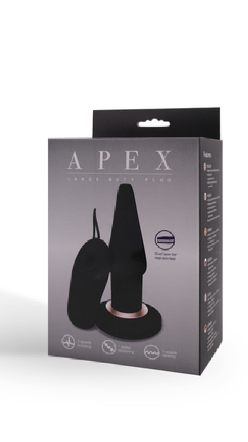 Apex Butt Plug Large (Black) Default Title - Club X