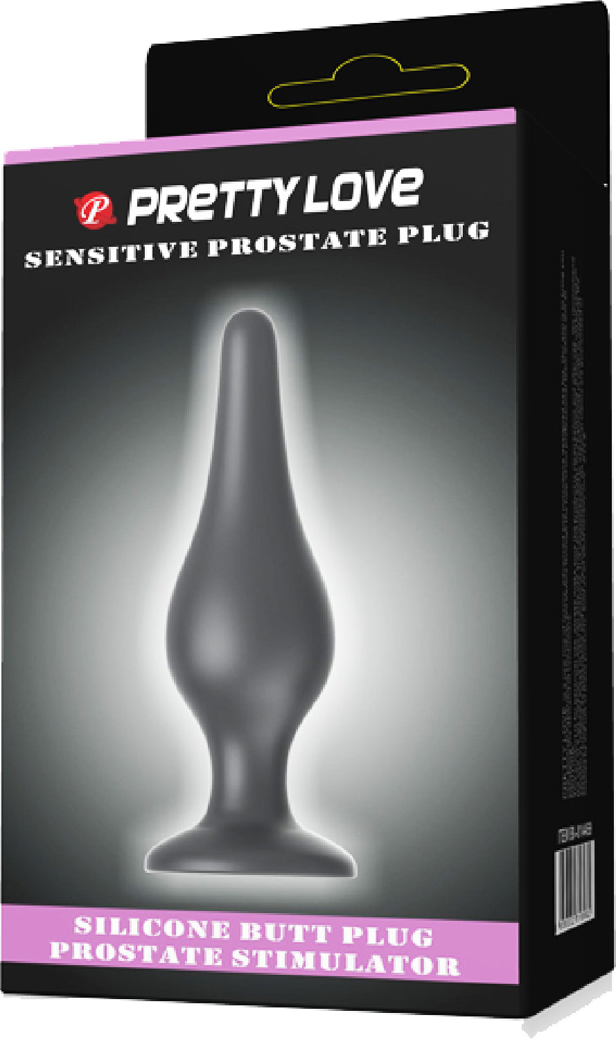 Pretty Love Sensitive Prostate Plug (Black)  - Club X