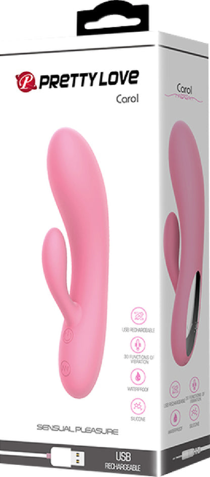 Rechargeable Carol Rabbit Vibrator (Pink)  - Club X