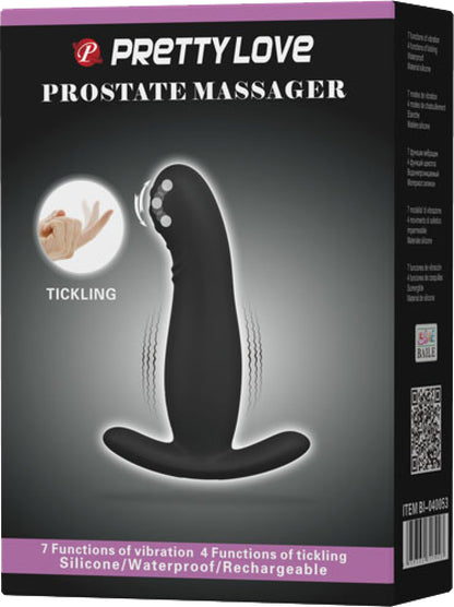 Pretty Love Vibrating Rechargeable Prostate Massager (Black)  - Club X