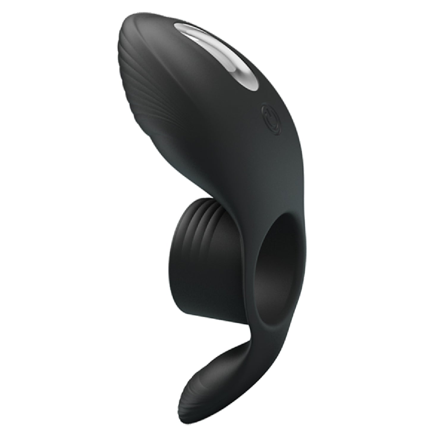 Rechargeable Vibrating Penis Sleeve (Black)  - Club X