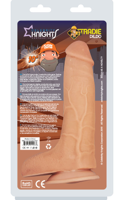 Tradie Dildo - Con Struction 10" Flesh With Suction Cup  - Club X