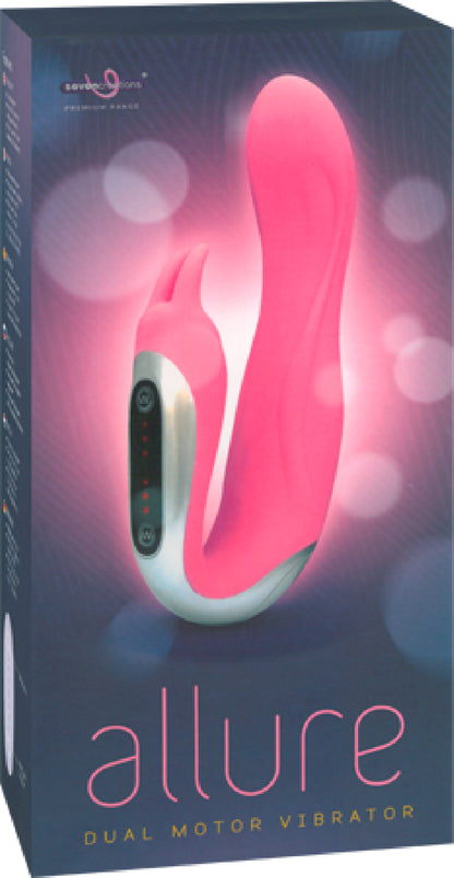Allure Dual Motor Rabbit G-Spot Clitoral Stimulator Vibrator (Pink)  - Club X