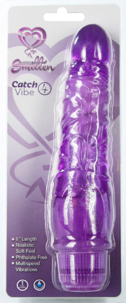 Catch Vibe 4 Realistic Soft Feel Multispeed Vibrator(Purple)  - Club X