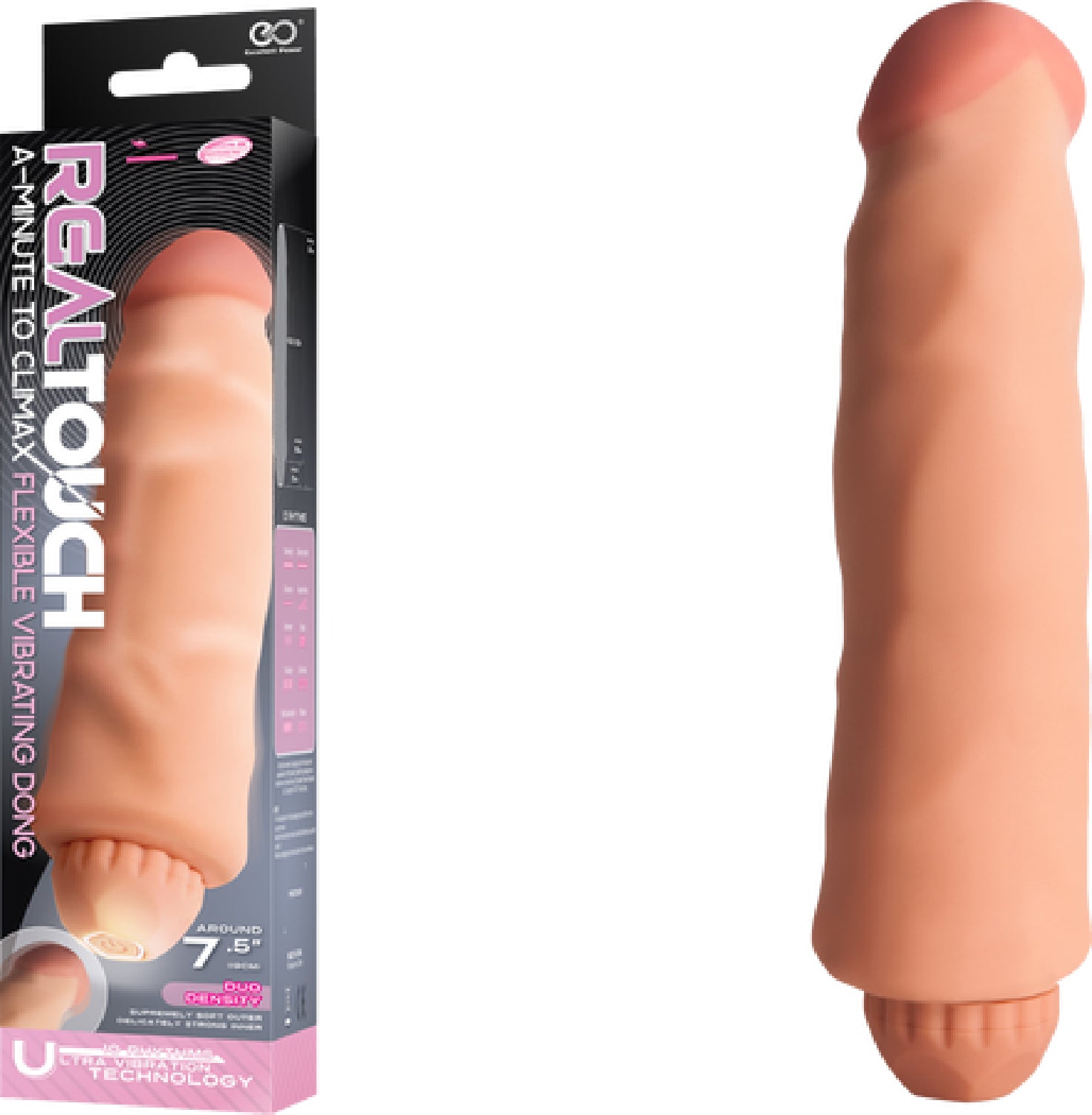 Flexible Vibrating Dong 7.5" (Flesh)  - Club X