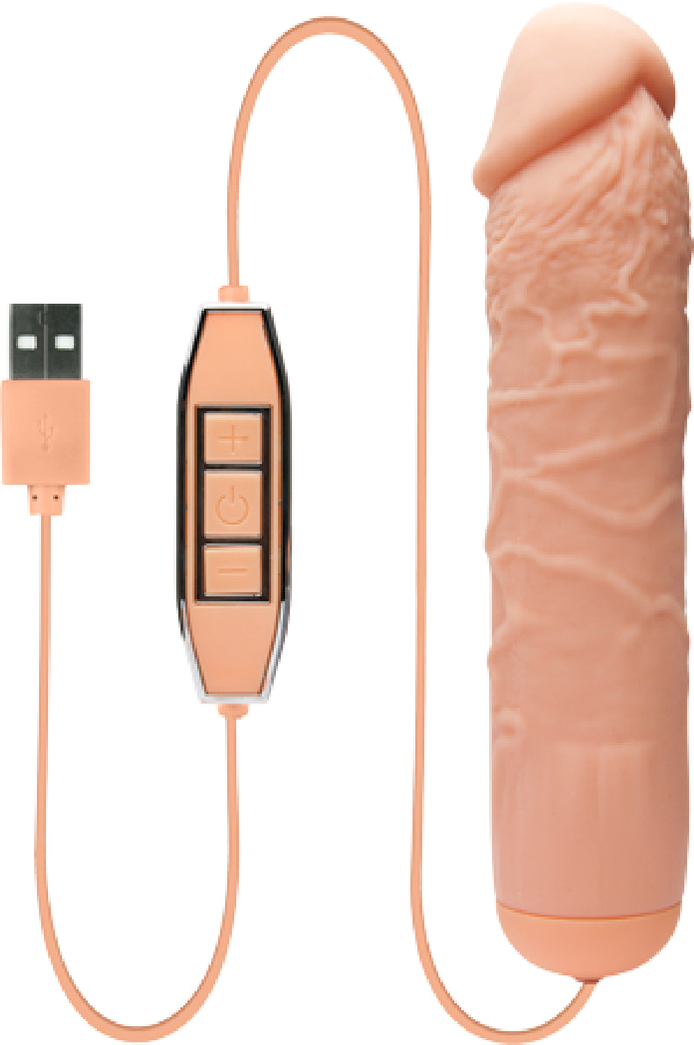 Flesh Silicone USB Vibe  - Club X