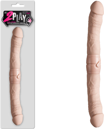 14.5" 2 Play Vibrating Double Dong  - Club X