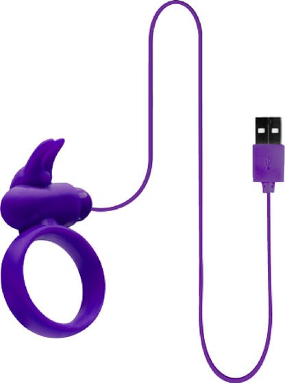 Buckle Up - Usb Silicone Rabbit Cockring (Lavender)  - Club X