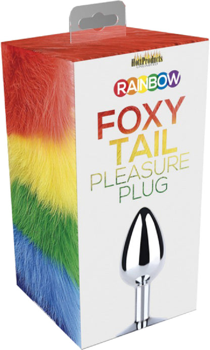 Rainbow Foxy Tail Butt Plug  - Club X