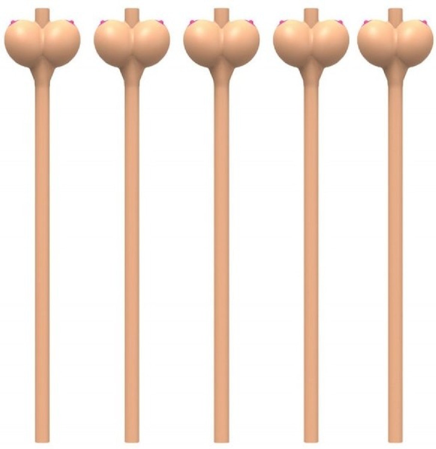 Boobie Party Straws (Flesh)  - Club X