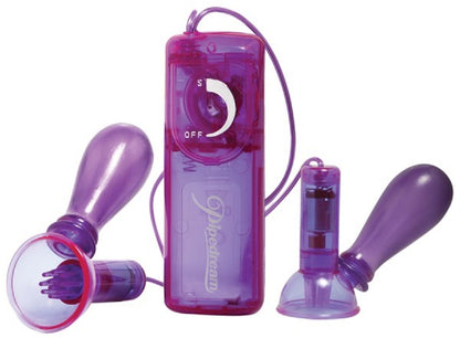 Vibrating Nipple Pumps (Purple)  - Club X