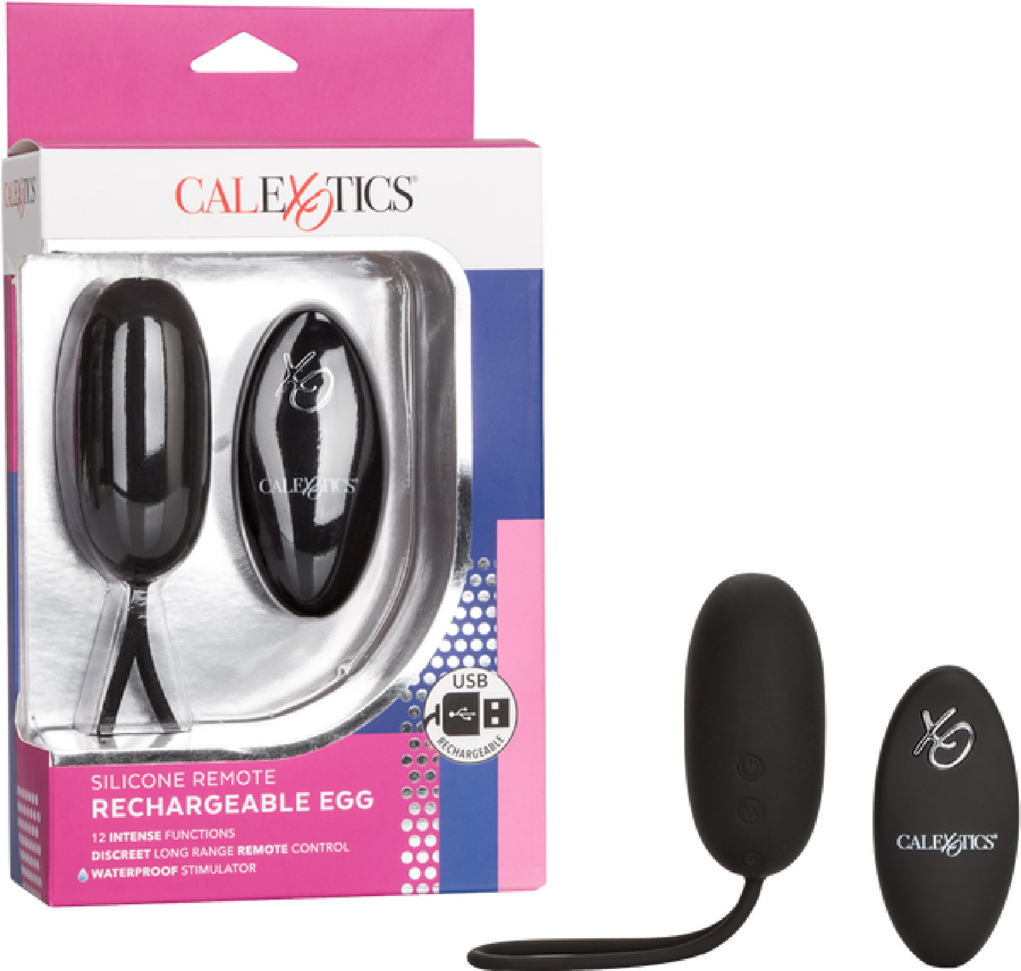Silicone Remote Rechargeable Egg (Black)  - Club X