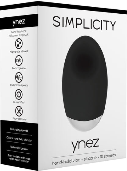 Simplicity YNEZ Hand-Hold Vibe Massager (Black)  - Club X