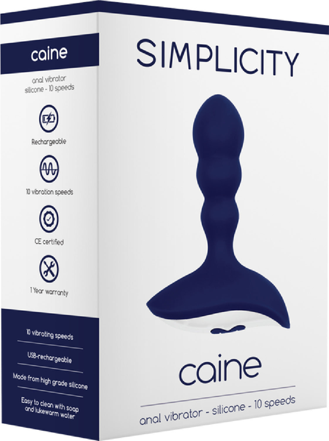 Simplicity Caine Anal Vibrator  - Club X