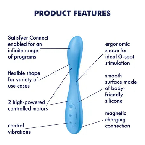 Satisfyer G-Spot Flex 4 Vibrator Blue App Control  - Club X