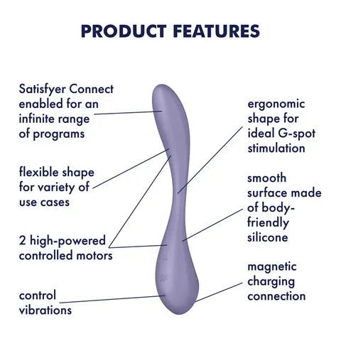 Satisfyer G-Spot Flex 5 - Lilac App Control Multivibrator  - Club X