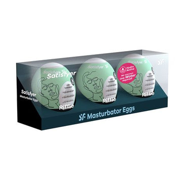 Satisfyer Masturbator Eggs 3-Pack - Riffle  - Club X