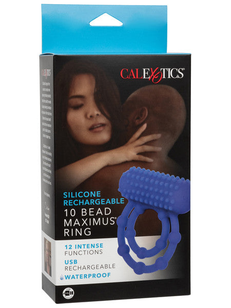 Silicone Rechargeable 10 Bead Maximus Ring  - Club X
