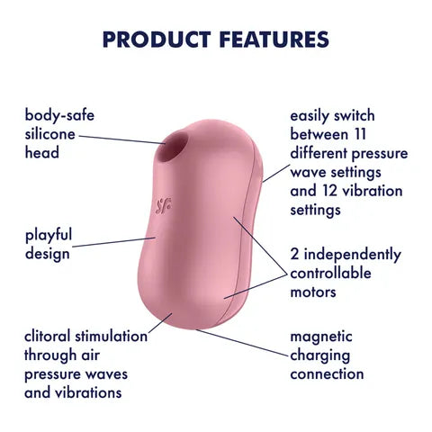 Satisfyer Cotton Candy Air Pulse - Light Red  - Club X