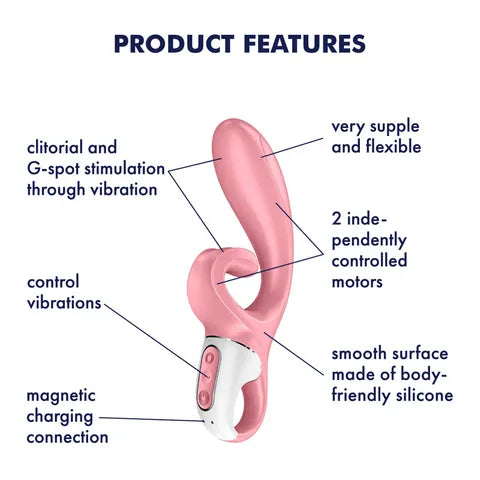 Satisfyer Hug Me Rabbit Vibe App Control - Turquoise  - Club X