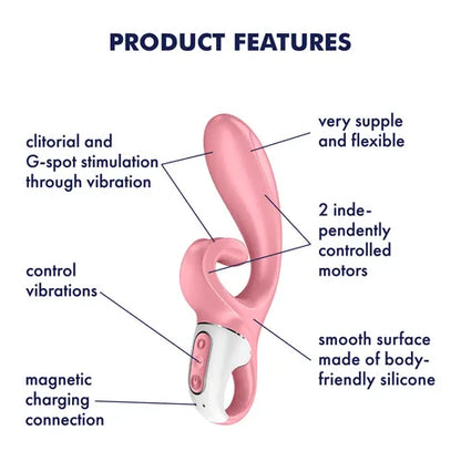 Satisfyer Hug Me Rabbit Vibe App Control - Turquoise  - Club X