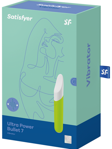 Satisfyer Ultra Power Bullet 7 Powerful Vibrator Stimulation Stimulator - Green  - Club X