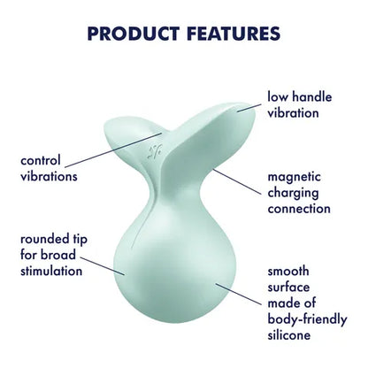 Satisfyer Viva La Vulva 3 Vibrator Stimulator - Mint  - Club X