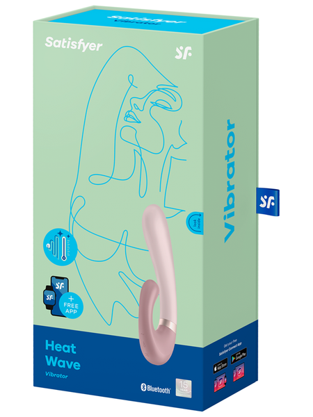 Satisfyer Heat Wave Connect App Mauve Vibrator Stimulator - Mauve  - Club X