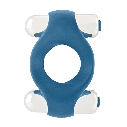 Mjuze Double Vibrating Cockring Blue - Club X