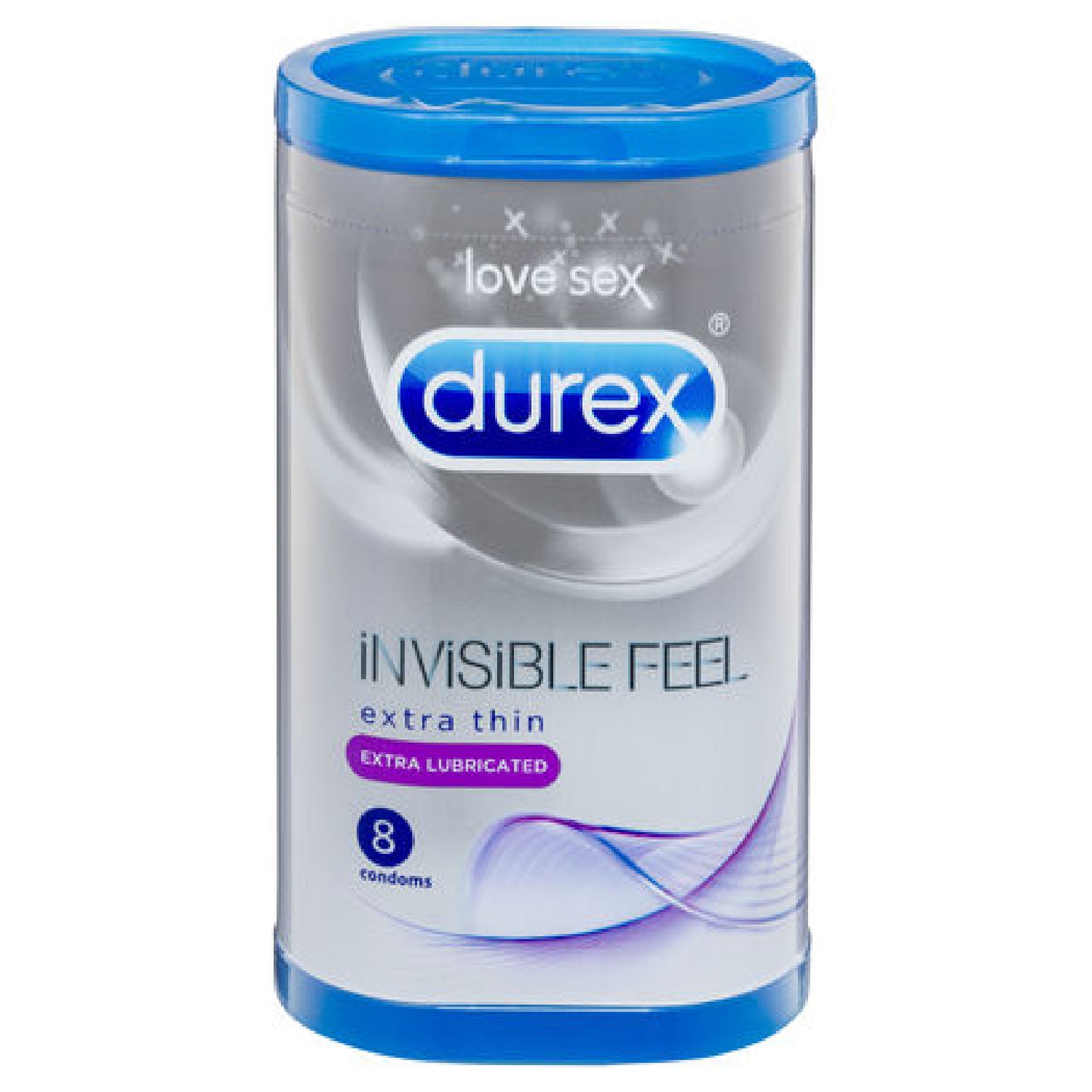 Invisible Feel Condoms Extra Thin Extra Lubricated 8 Pack Default Title - Club X