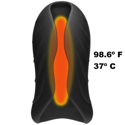 Silicone Warming Stroker - Vibrating - Rechargeable  - Club X