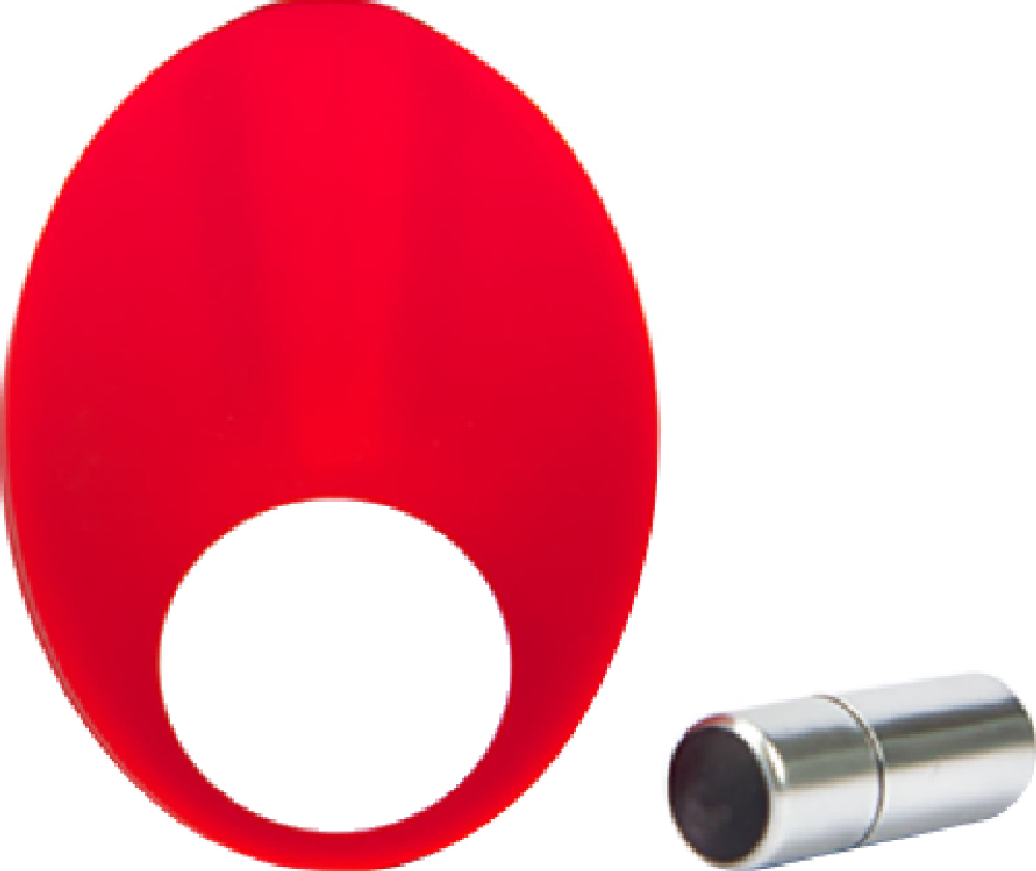 Caliber Vibrating Silicone Cock Ring (Red)  - Club X