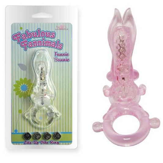 Funny Bunny Vibe Cock Ring (Clear) Default Title - Club X