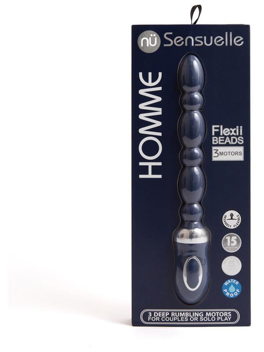 Nu Sensuelle Homme Flexii Beads Navy Blue - Club X