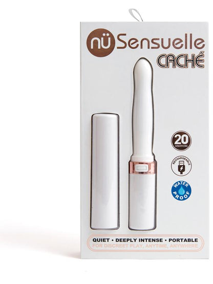 Nu Sensuelle Cache Rechargeable Covered Vibe White - Club X