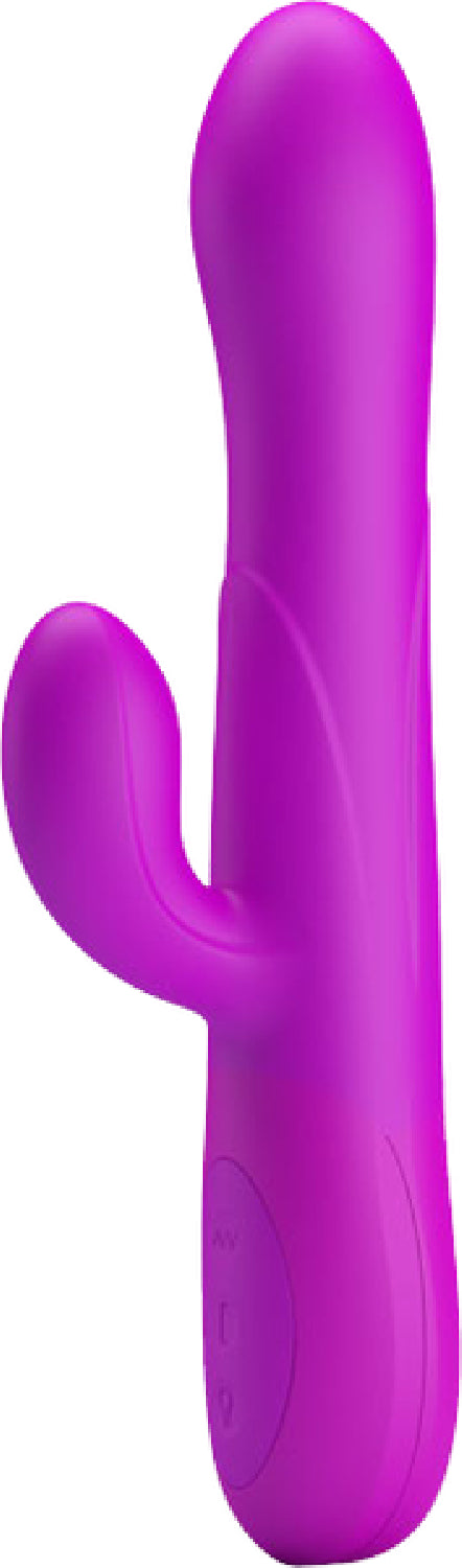 Pretty Love Rechargeable Douglas Inflating Rabbit Vibrator - Purple  - Club X