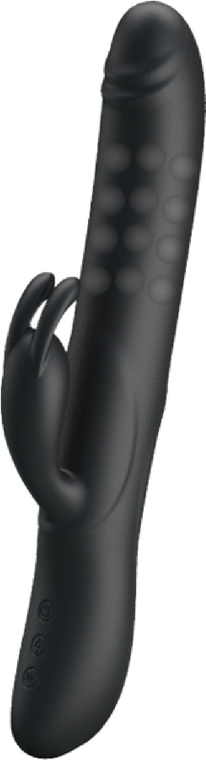 Pretty Love Rechargeable Colin Rabbit Vibrator(Black)  - Club X